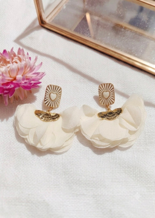 Boucles PÉTALES Ecru