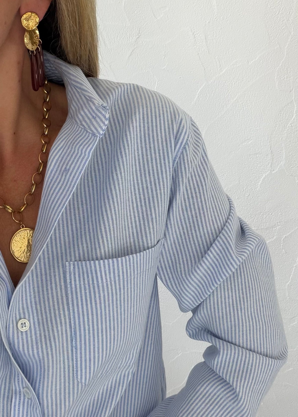 Chemise Hélène rayé bleu