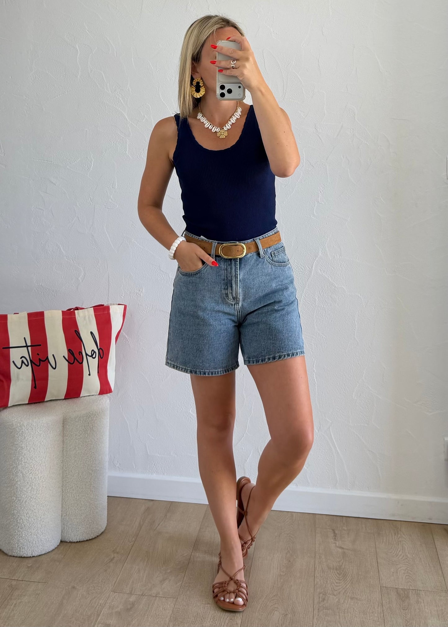 Débardeur NAELLE Bleu marine