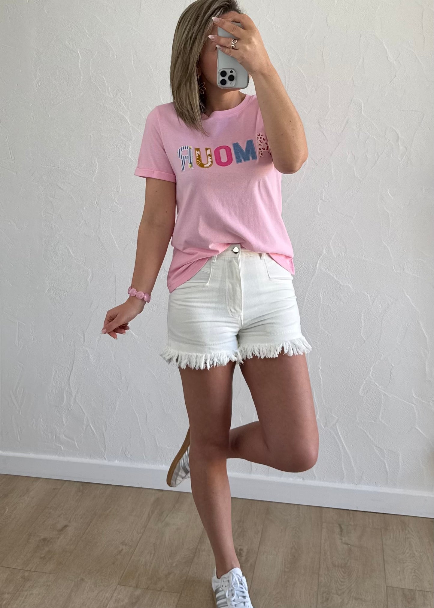 T-shirt « AMOUR » rose