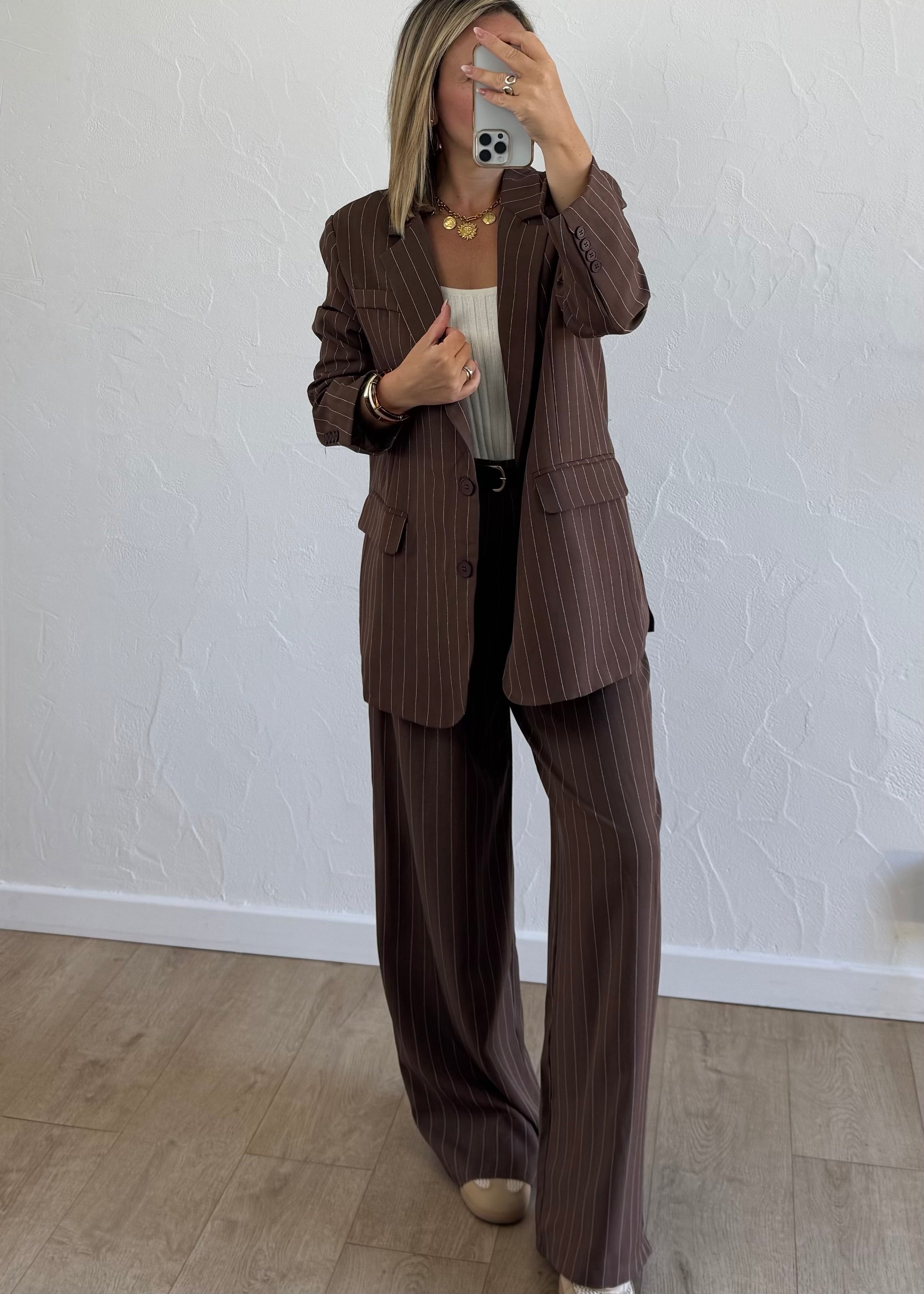 Blazer JEANNE Marron