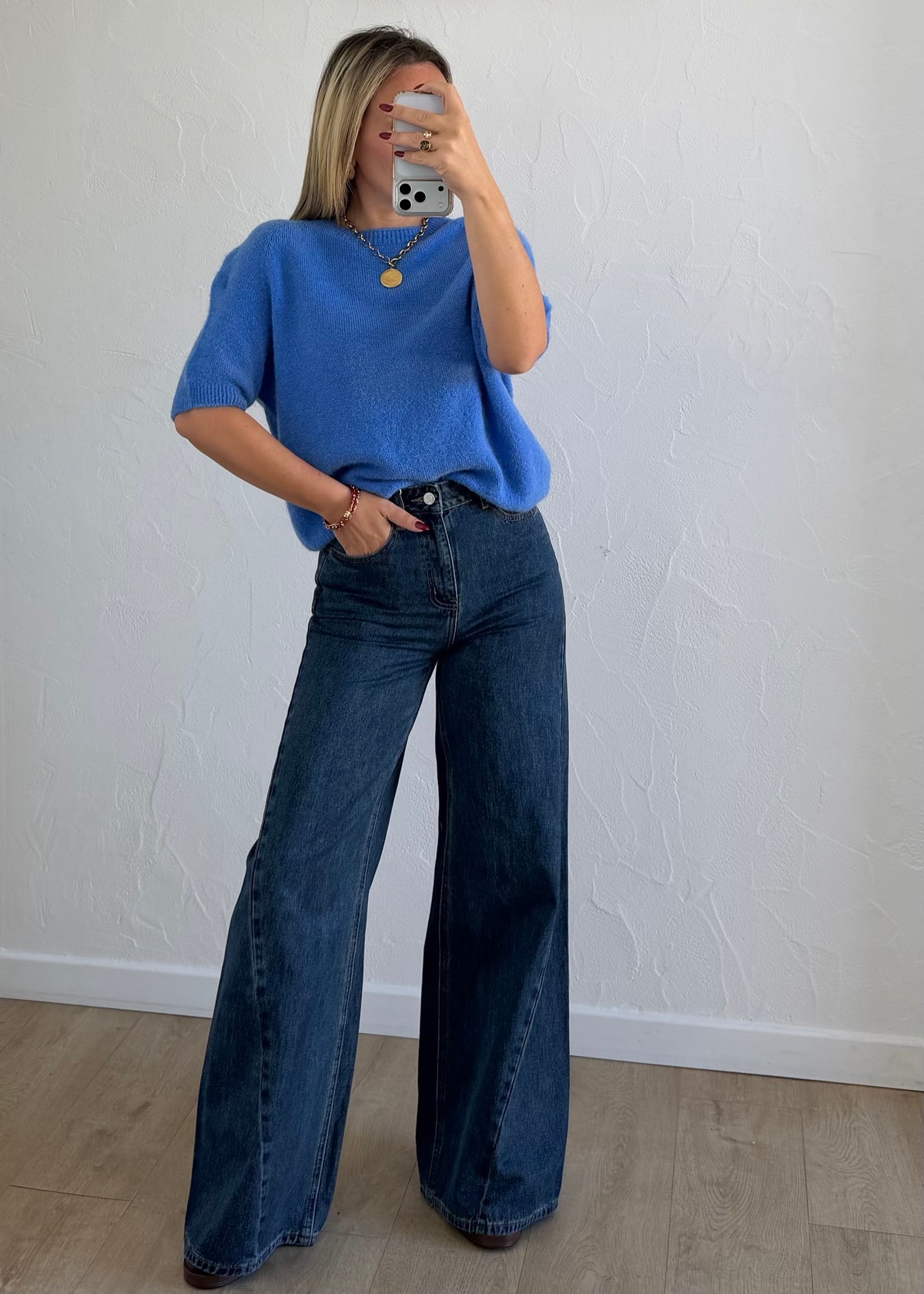 Pull Léna bleu jean
