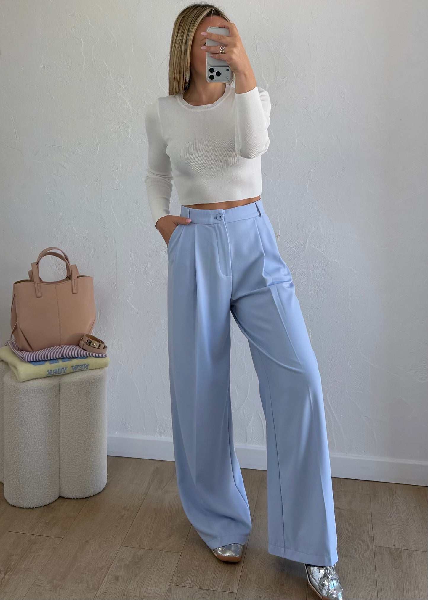Pantalon CORALIE Bleu ciel