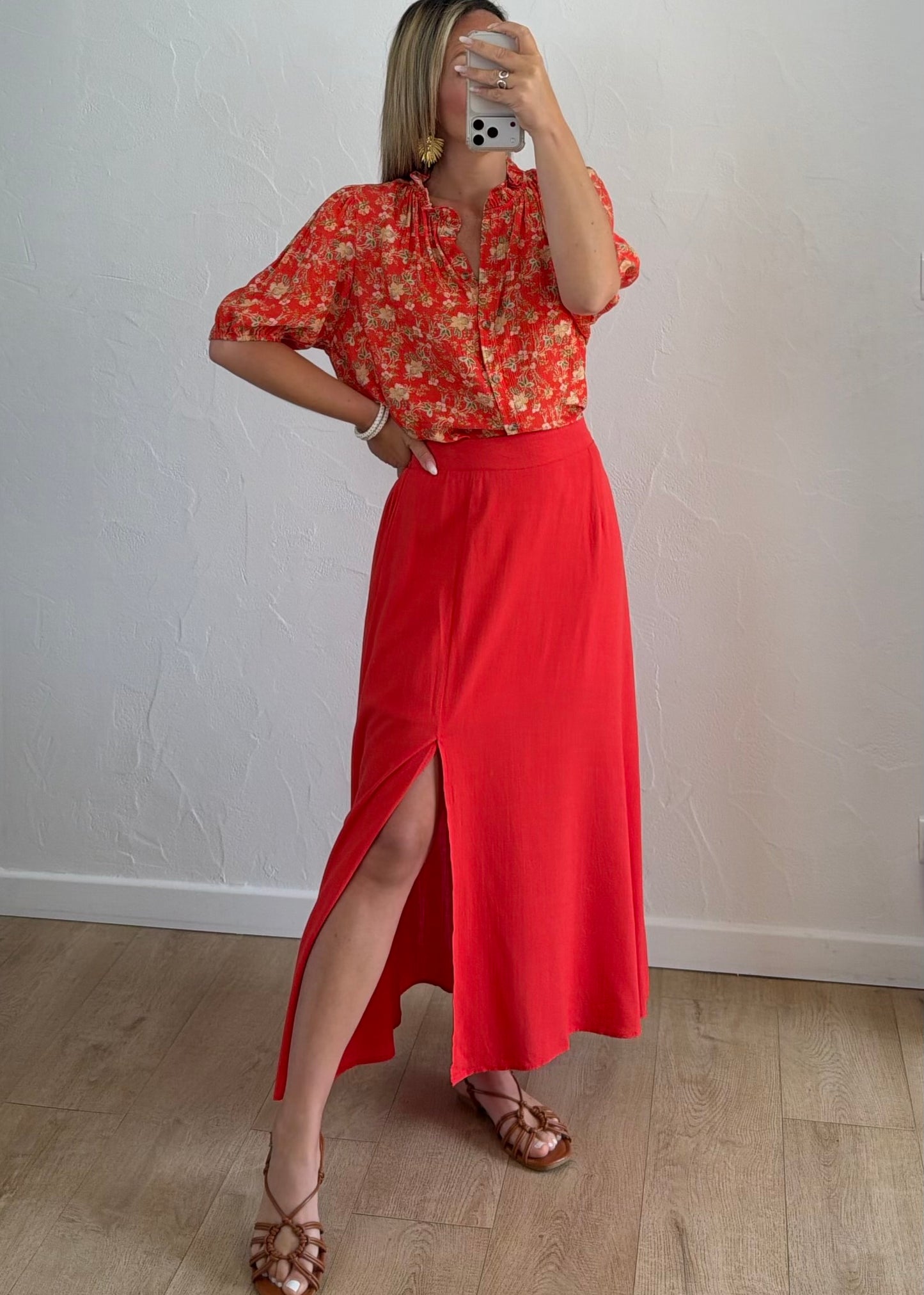 Chemisier CAMILLE Rouge