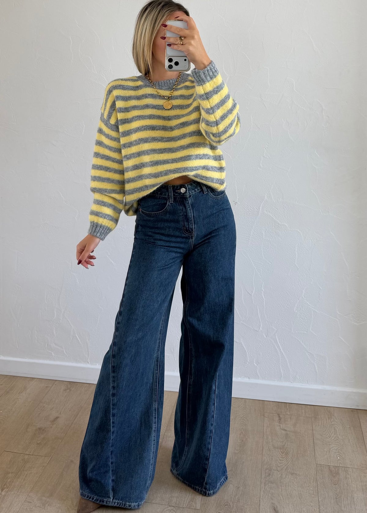 Pull Maylo rayée jaune