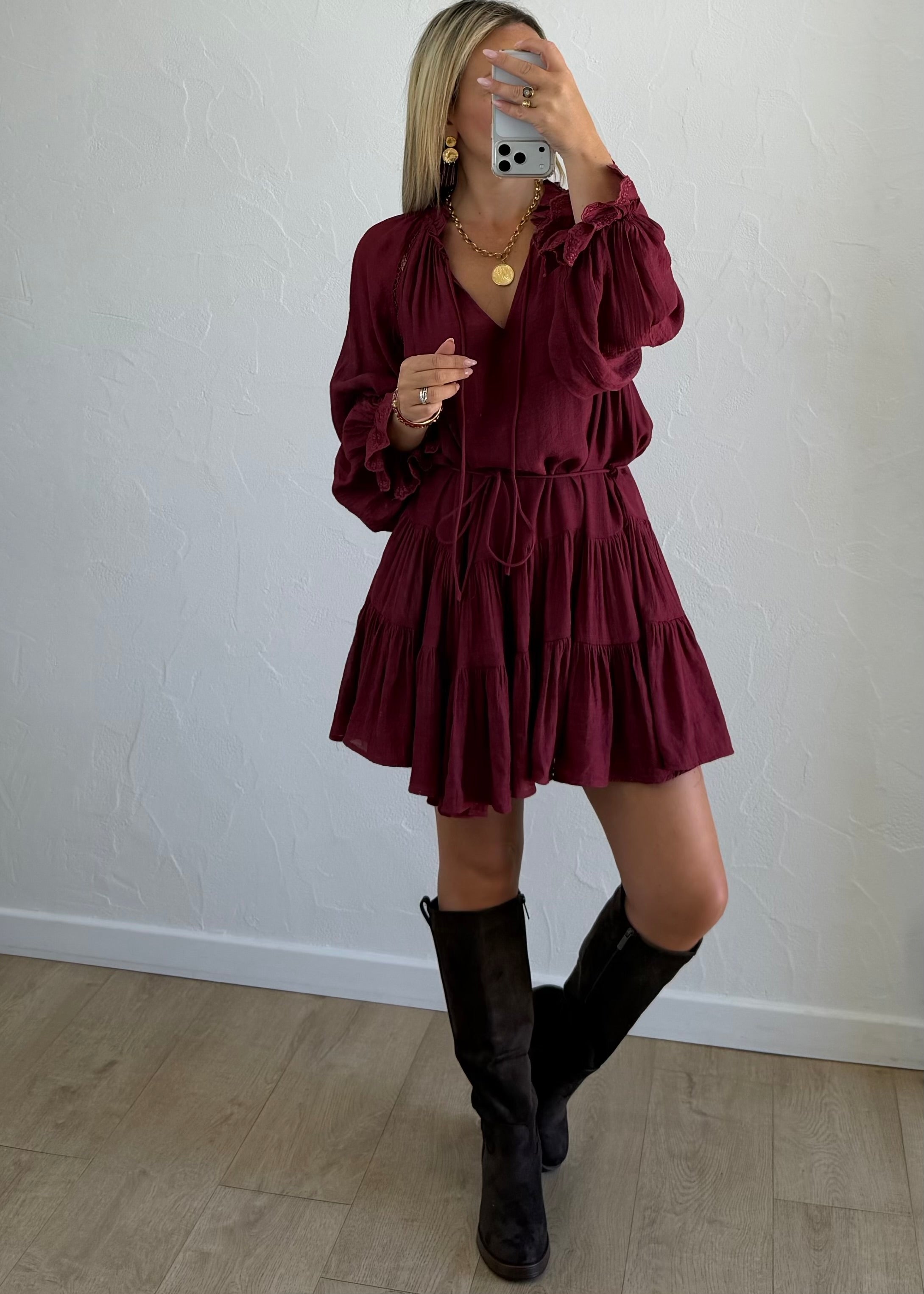 Robe Alyssa bordeaux