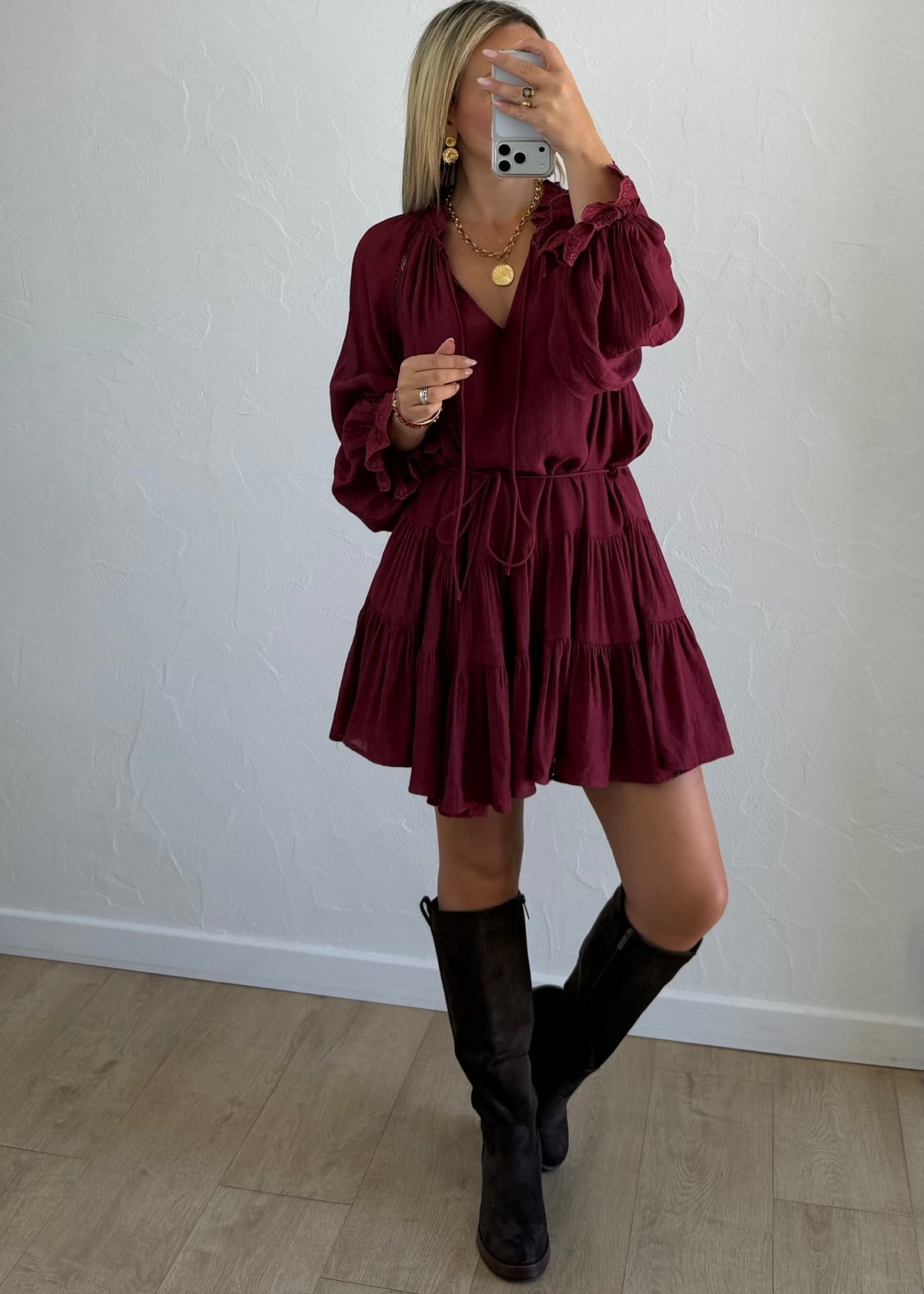 Robe Alyssa bordeaux