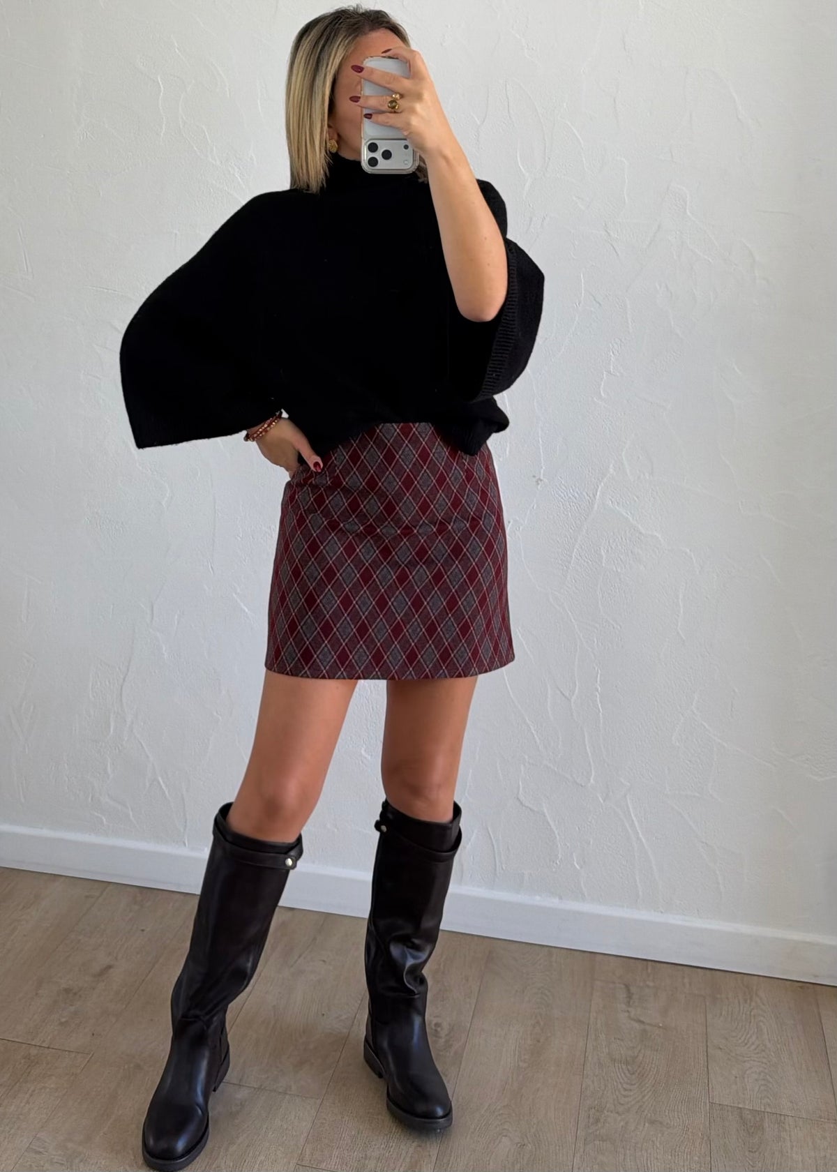 Jupe Sasha bordeaux
