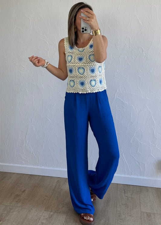 Pantalon Paula Bleu