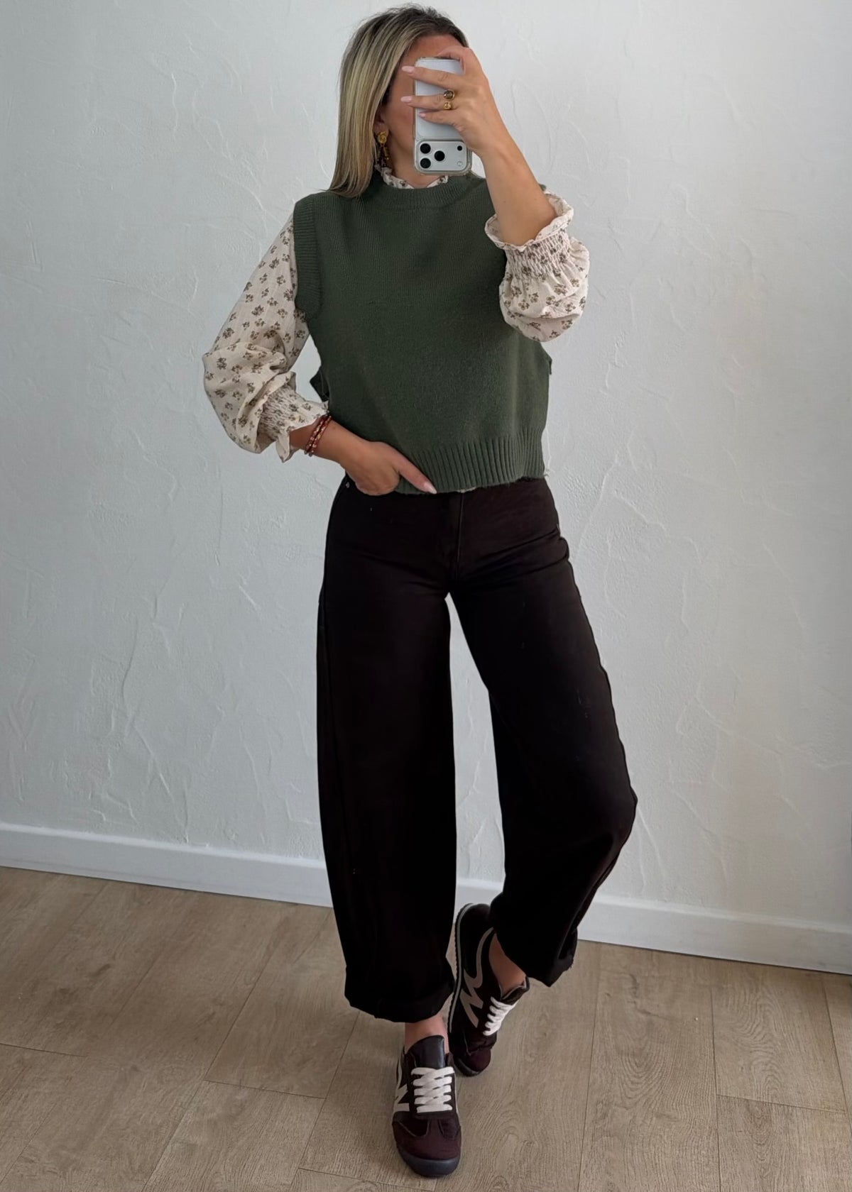 Pull sans manche Dario kaki