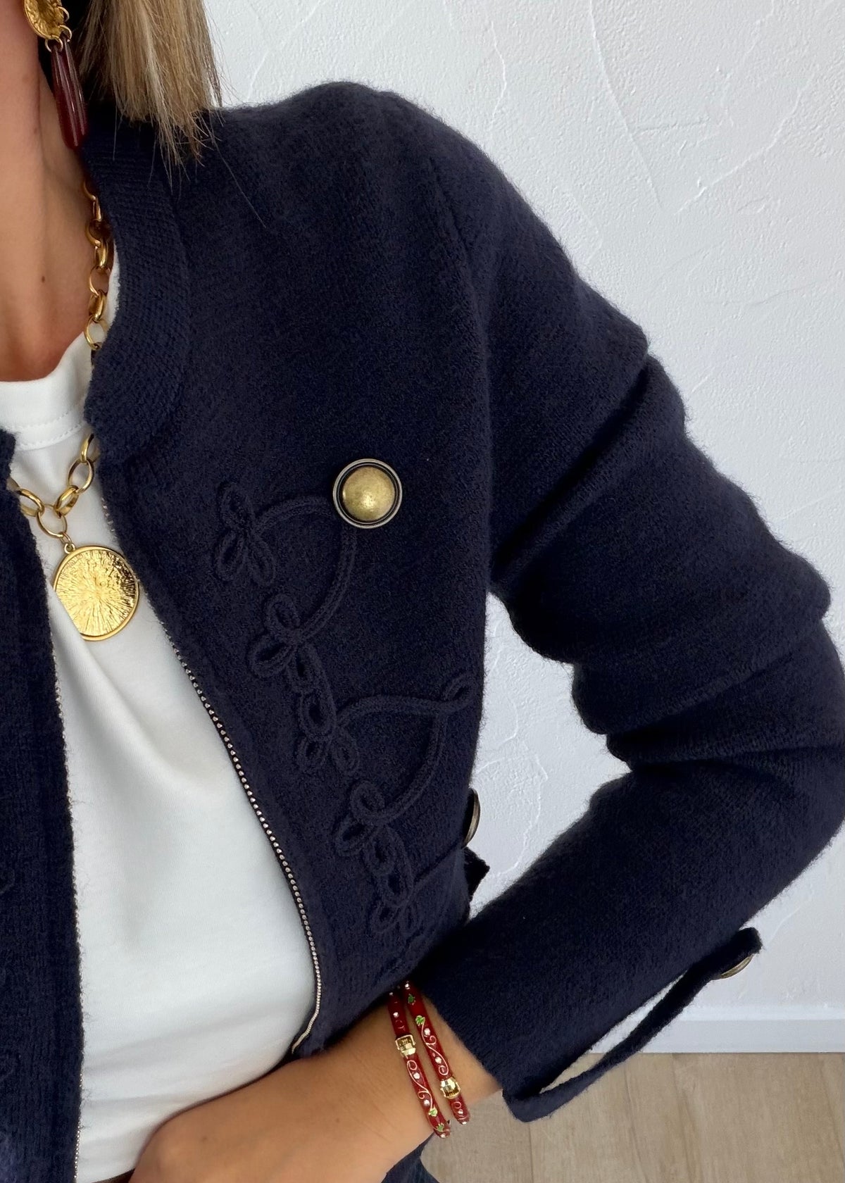 Gilet Romane bleu marine