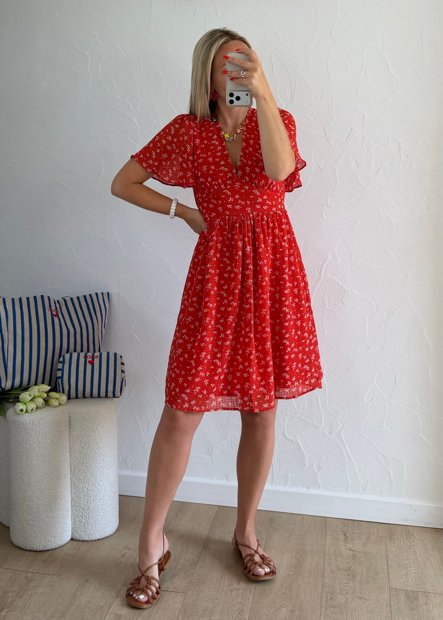 Robe LENAELLE Rouge