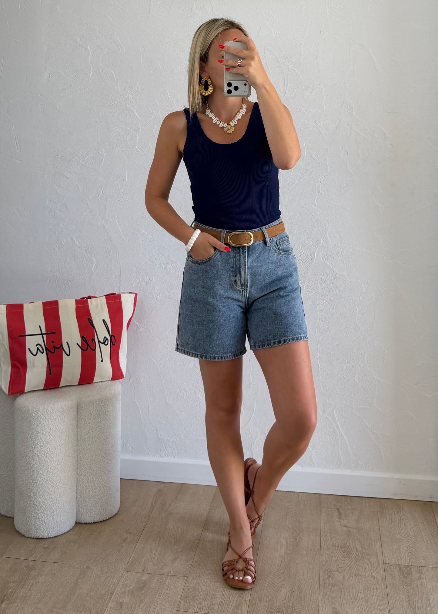 Débardeur NAELLE Bleu marine