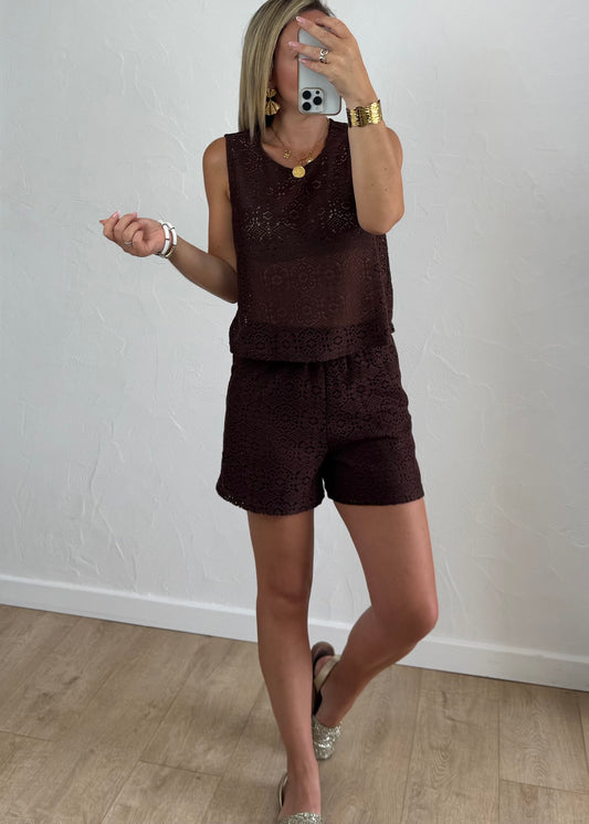 Short Cyane Marron