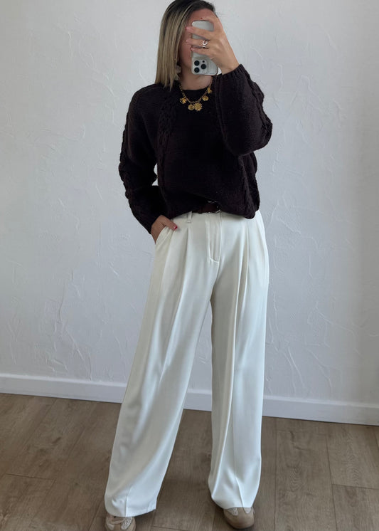 Pull ELORYNNE Chocolat