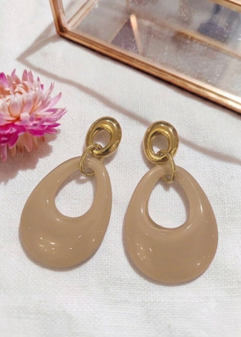 Boucles GOUTTES Taupe