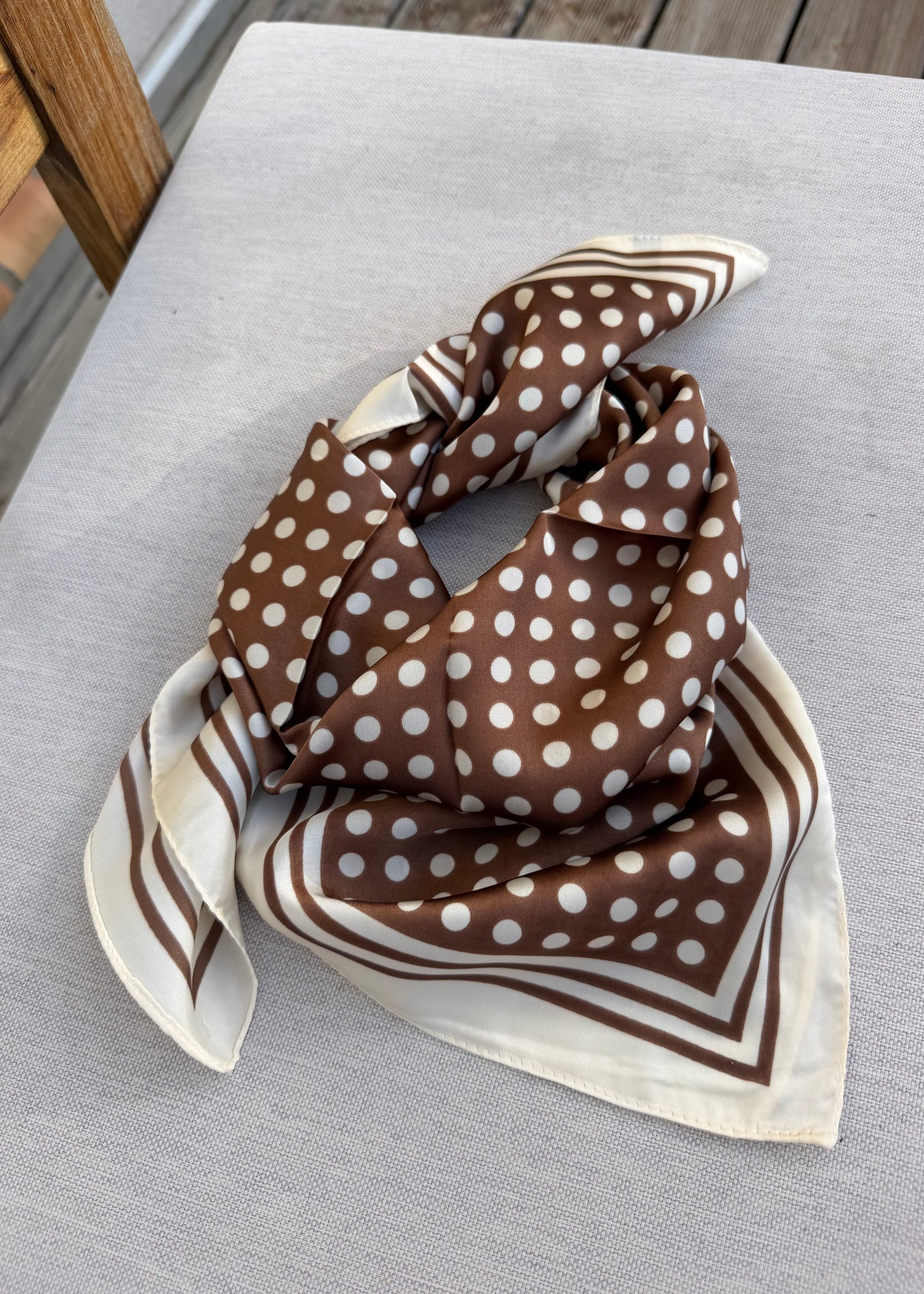 Foulard Pois Camel