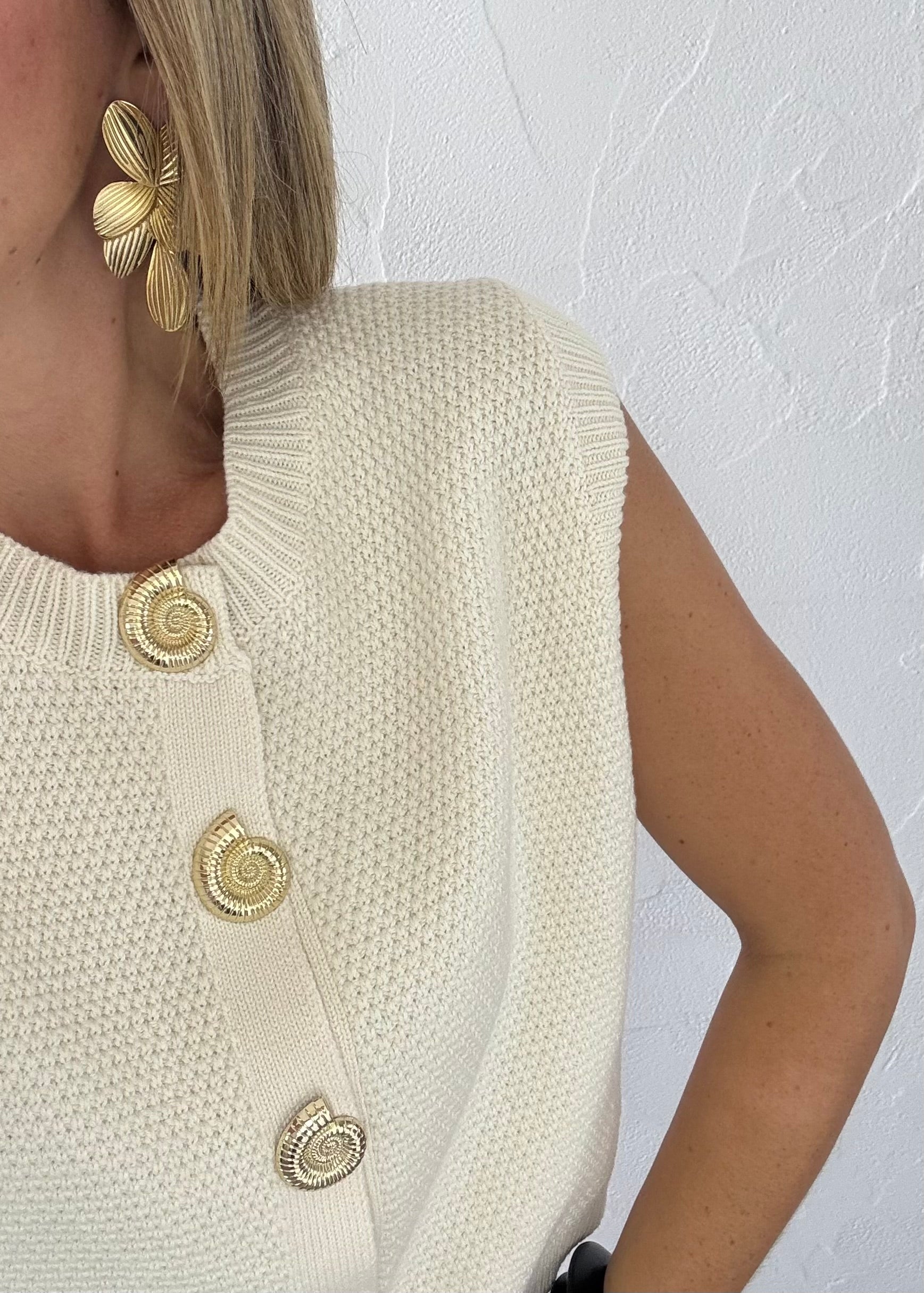 Gilet COQUILLAGES Écru