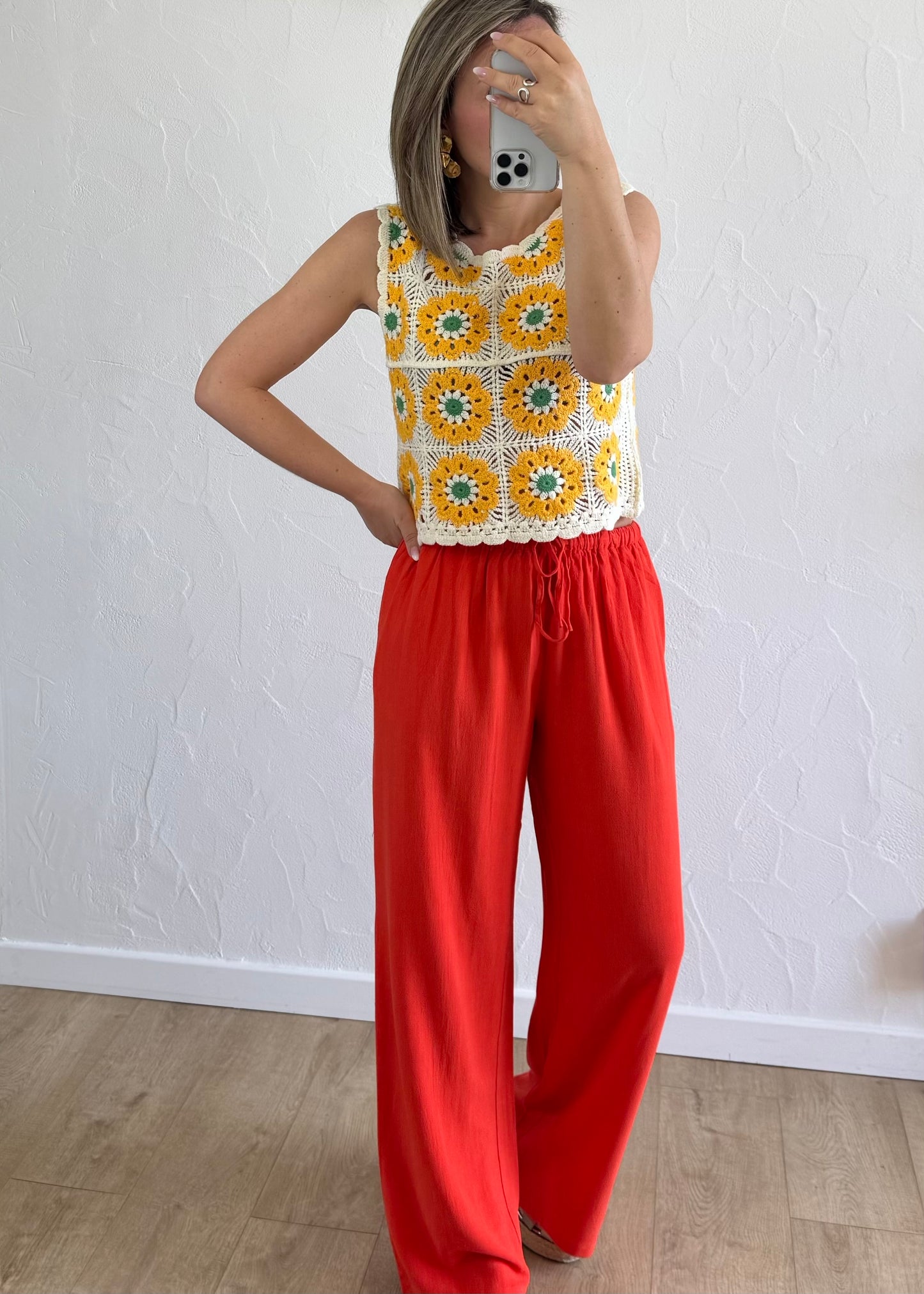 Haut en crochet Nina Jaune