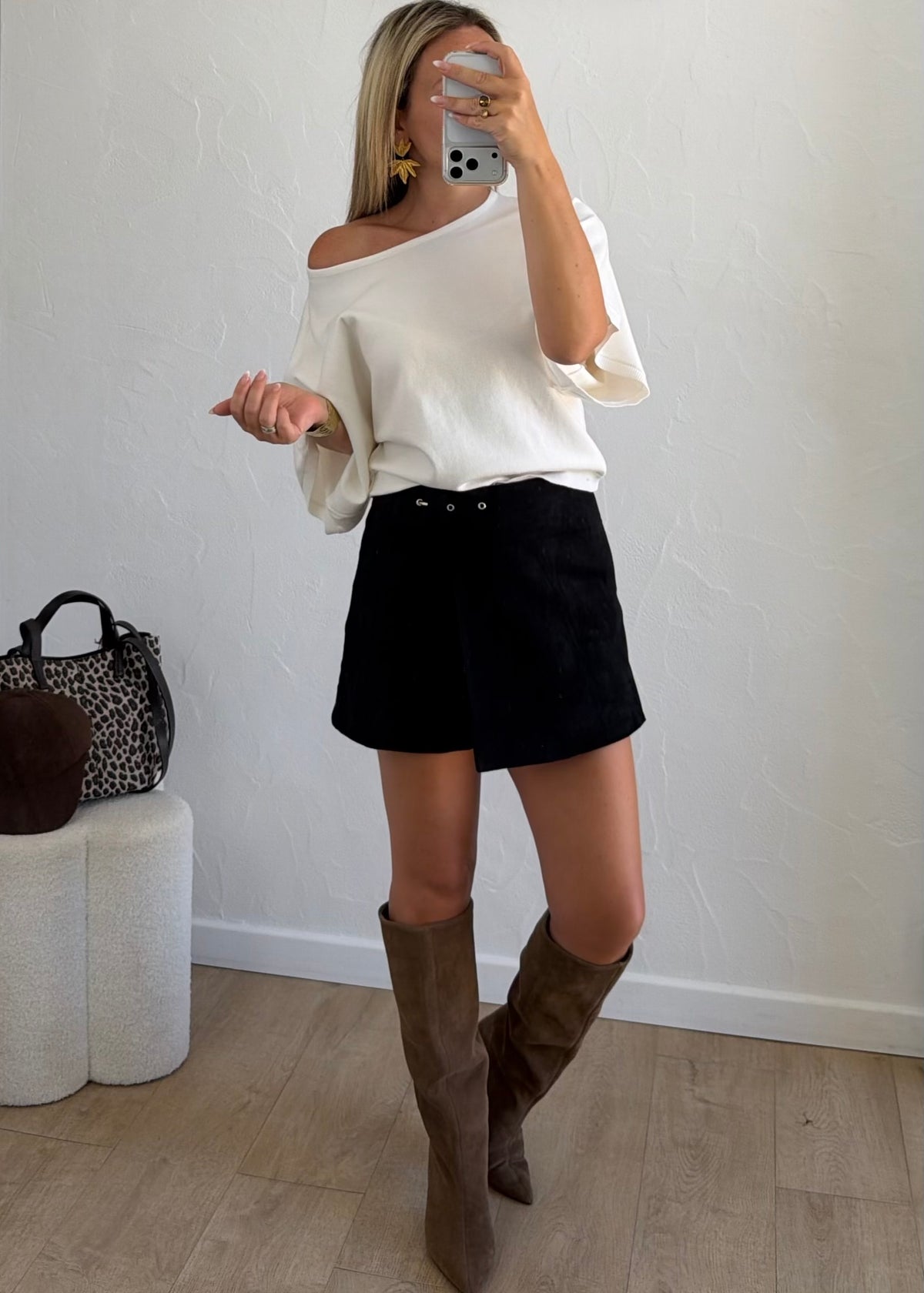 Jupe-short Pia noire