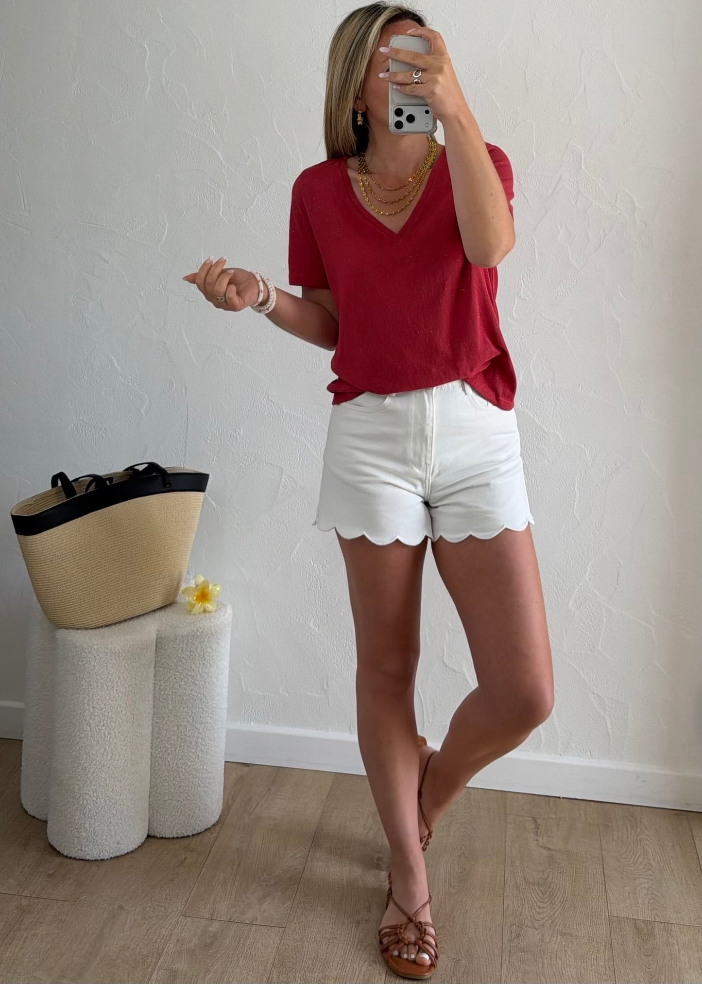 Short FLEUR Blanc