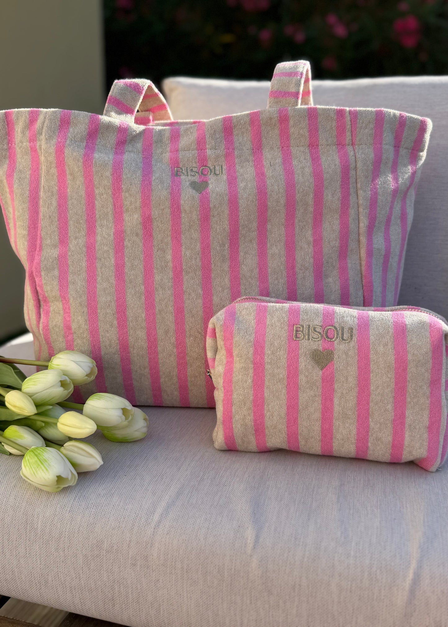 Pochette « BISOU » Rose