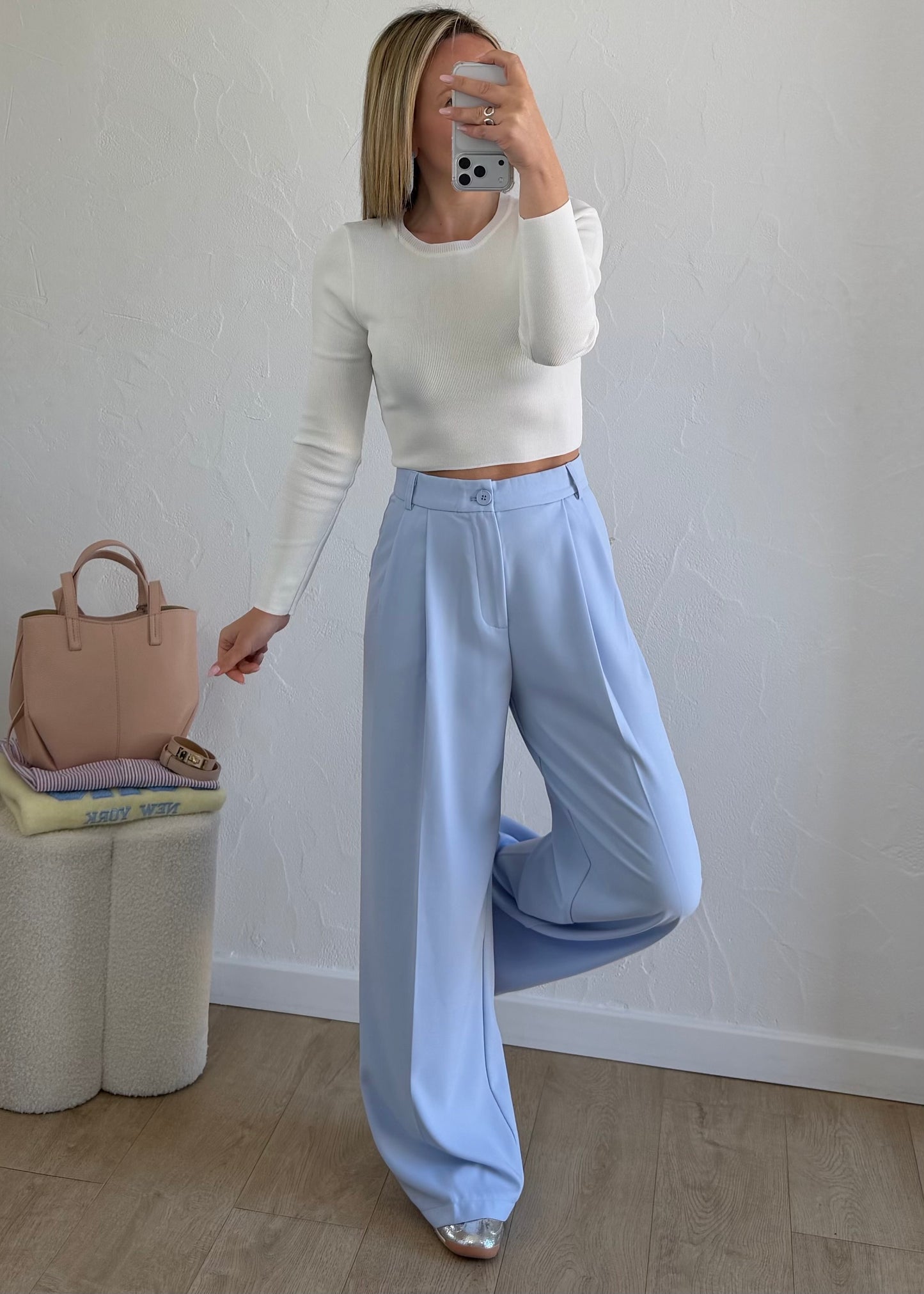 Pantalon CORALIE Bleu ciel