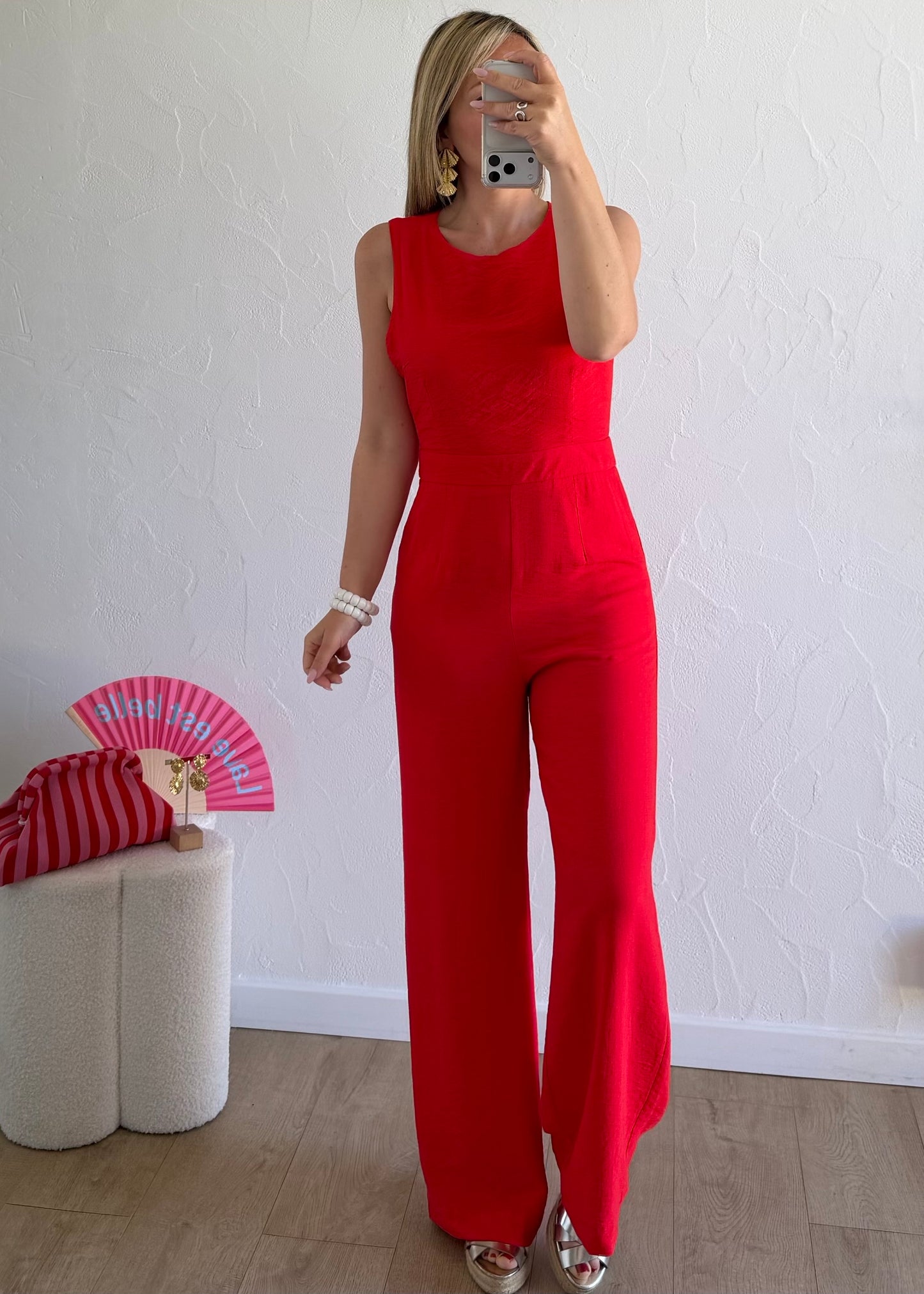 Combi-Pantalon SOLEYA Rouge