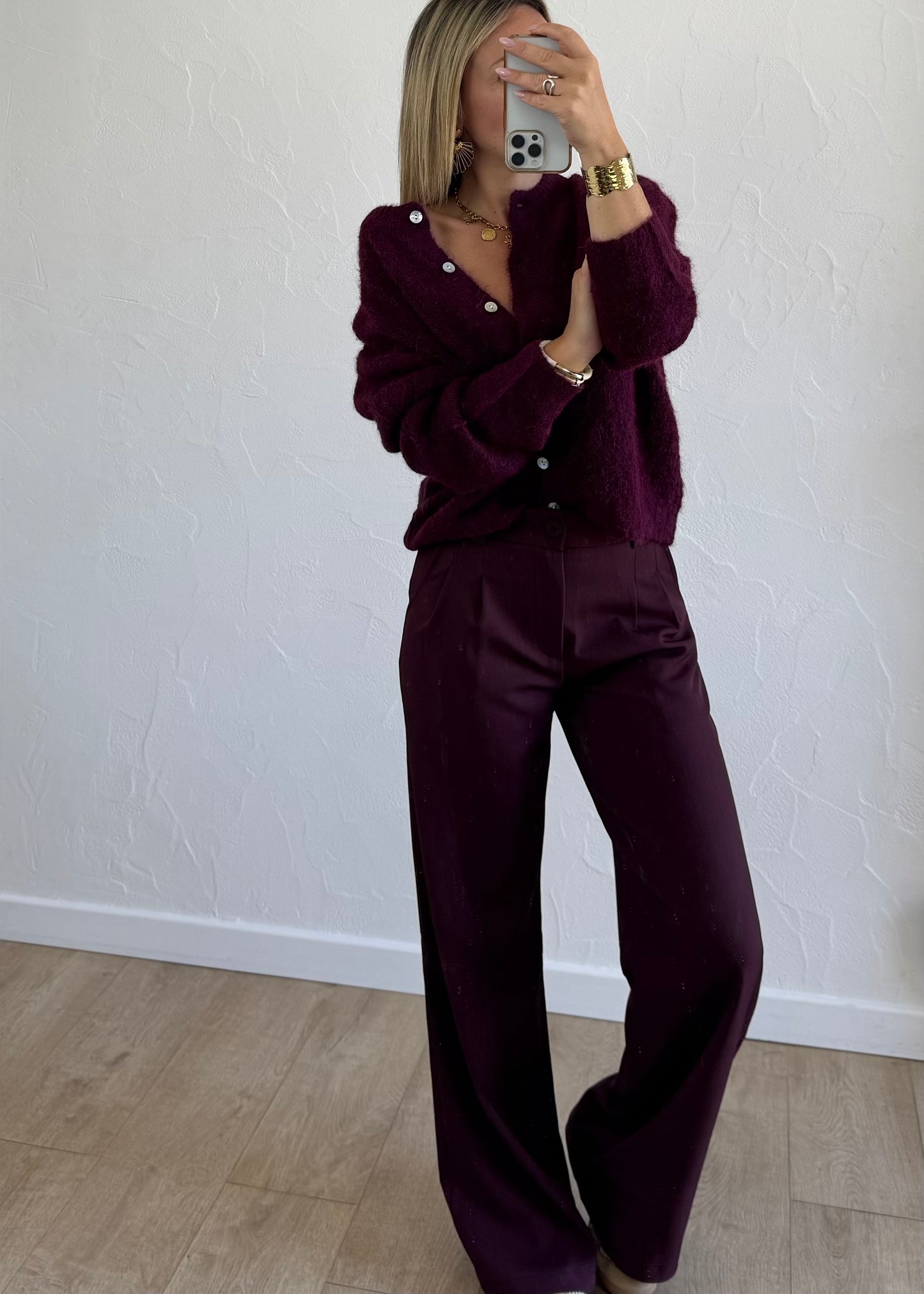 Gilet NOURIA Bordeaux