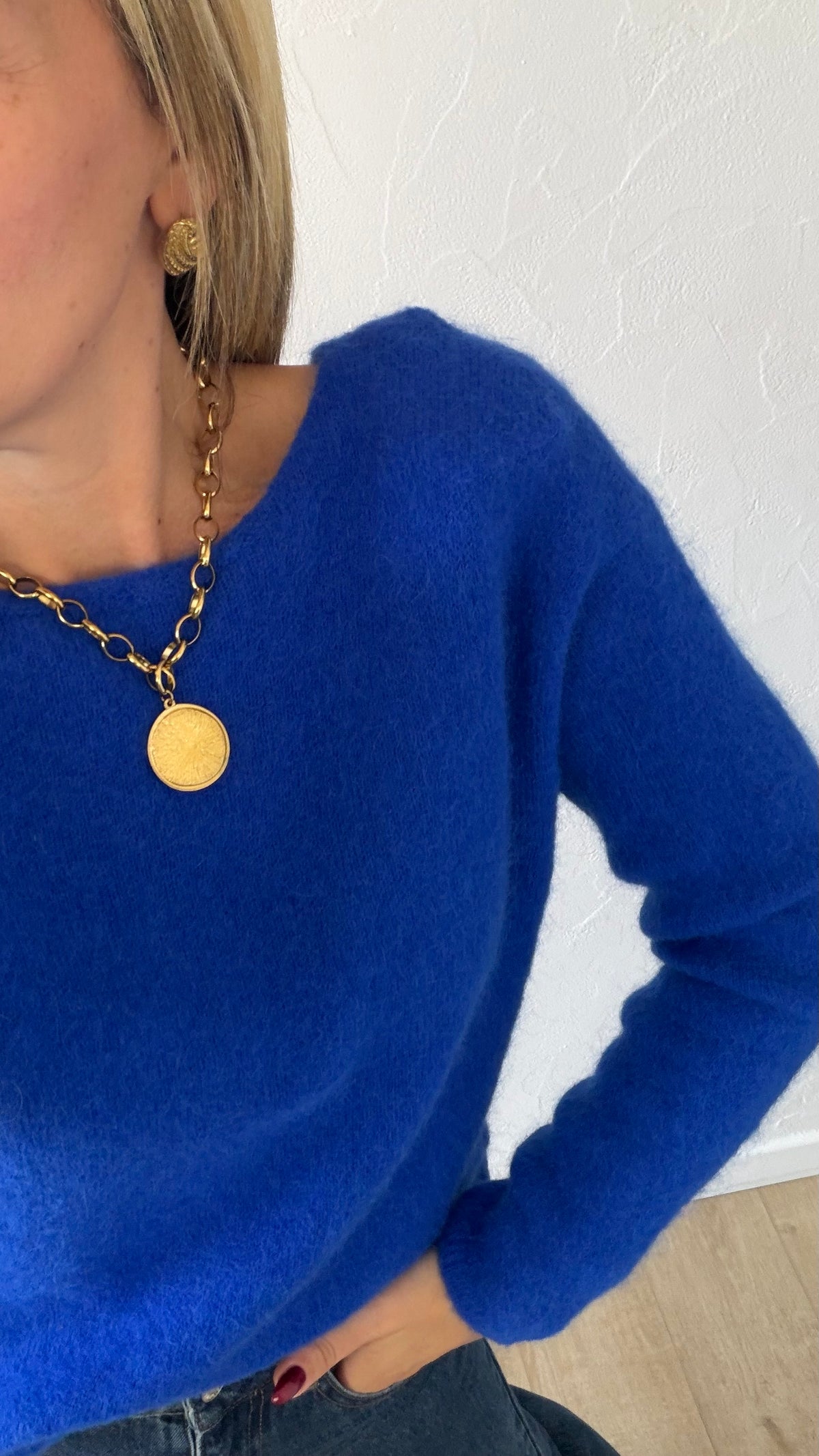 Gilet Elisa bleu électrique