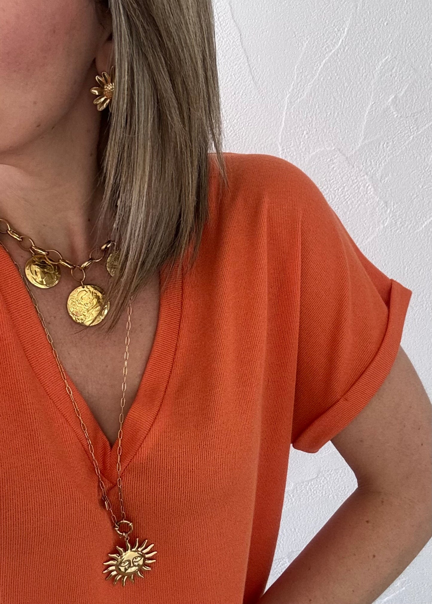 Haut Claudine Orange