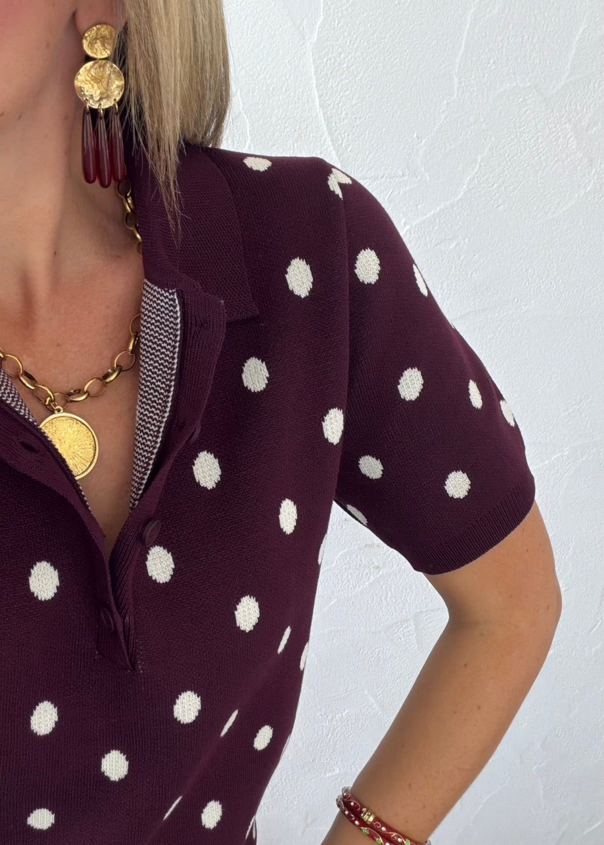 Polo Perla bordeaux