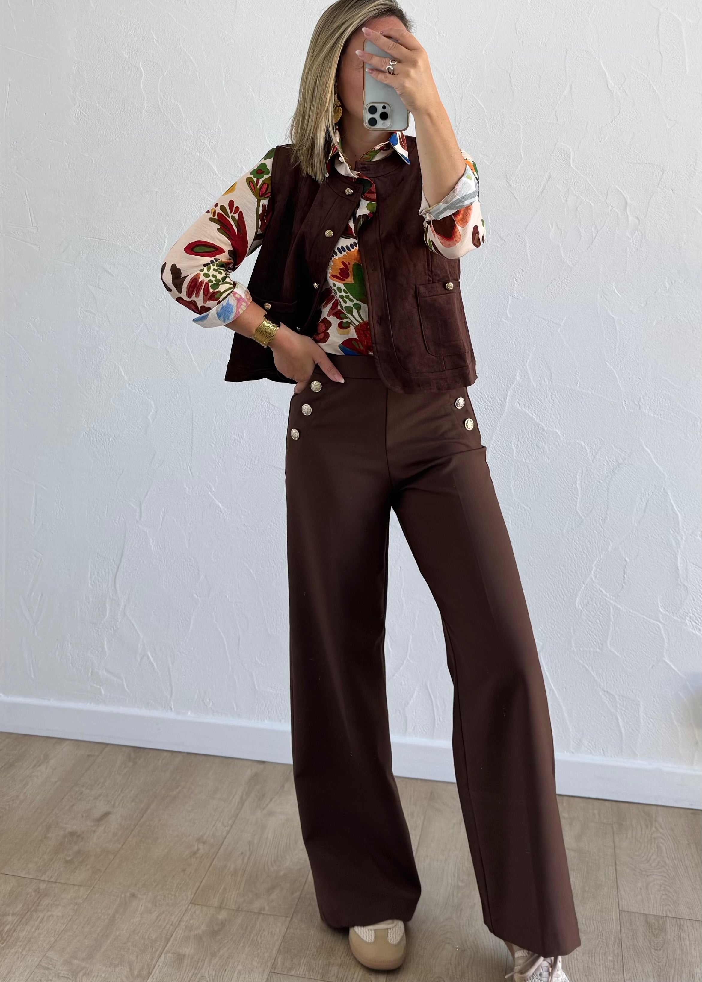 Pantalon MOANA Marron
