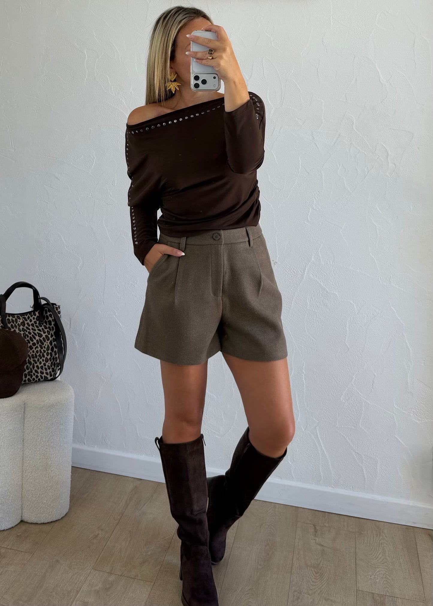 Top Madelys marron
