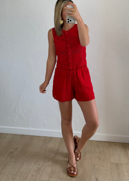Haut OCÉANE Rouge