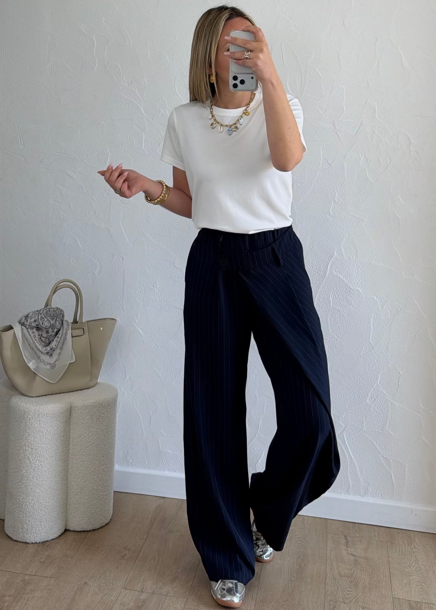 Pantalon ALINE Bleu marine - Pré-commande à partir du 19/03