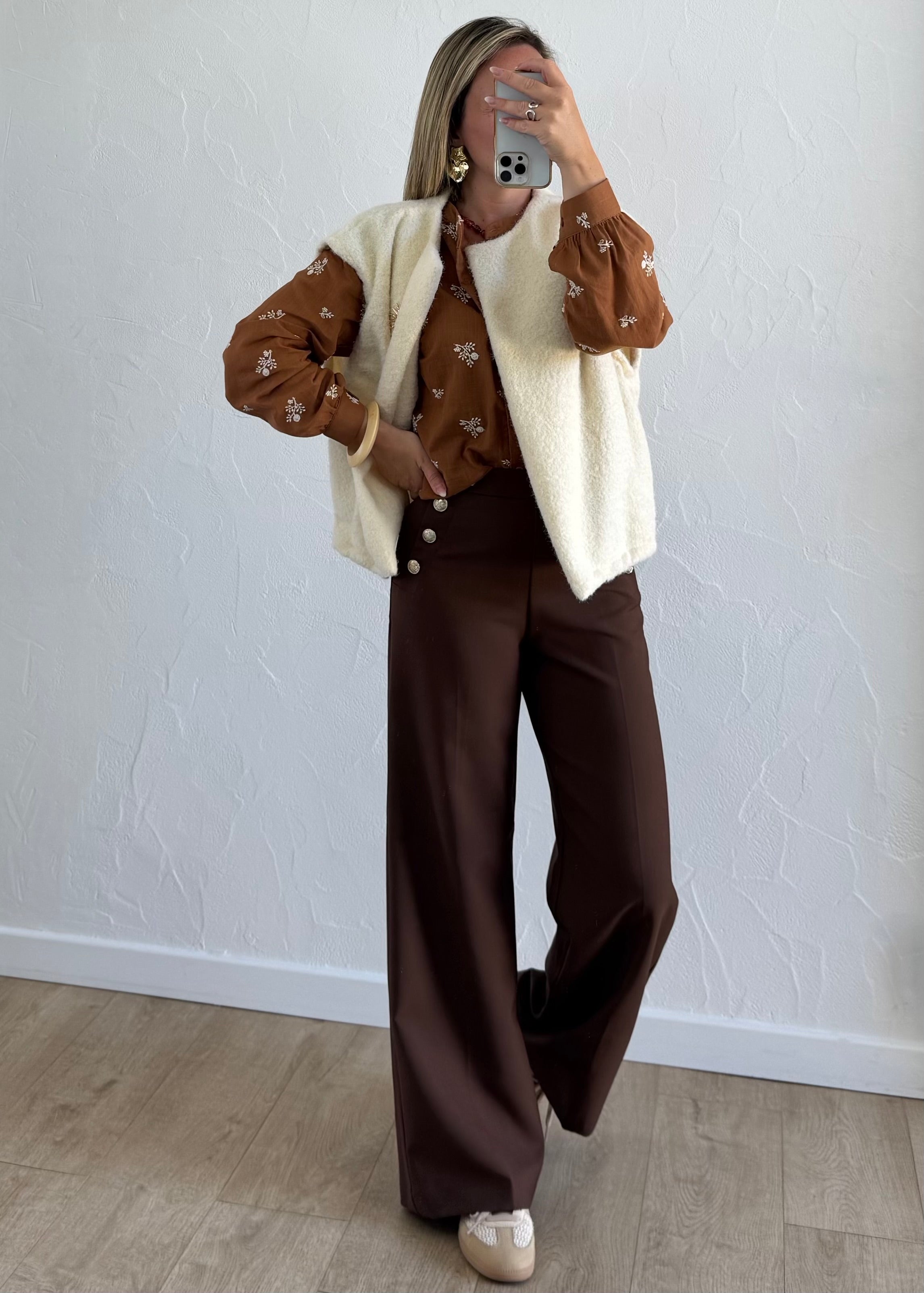 Pantalon MOANA Marron