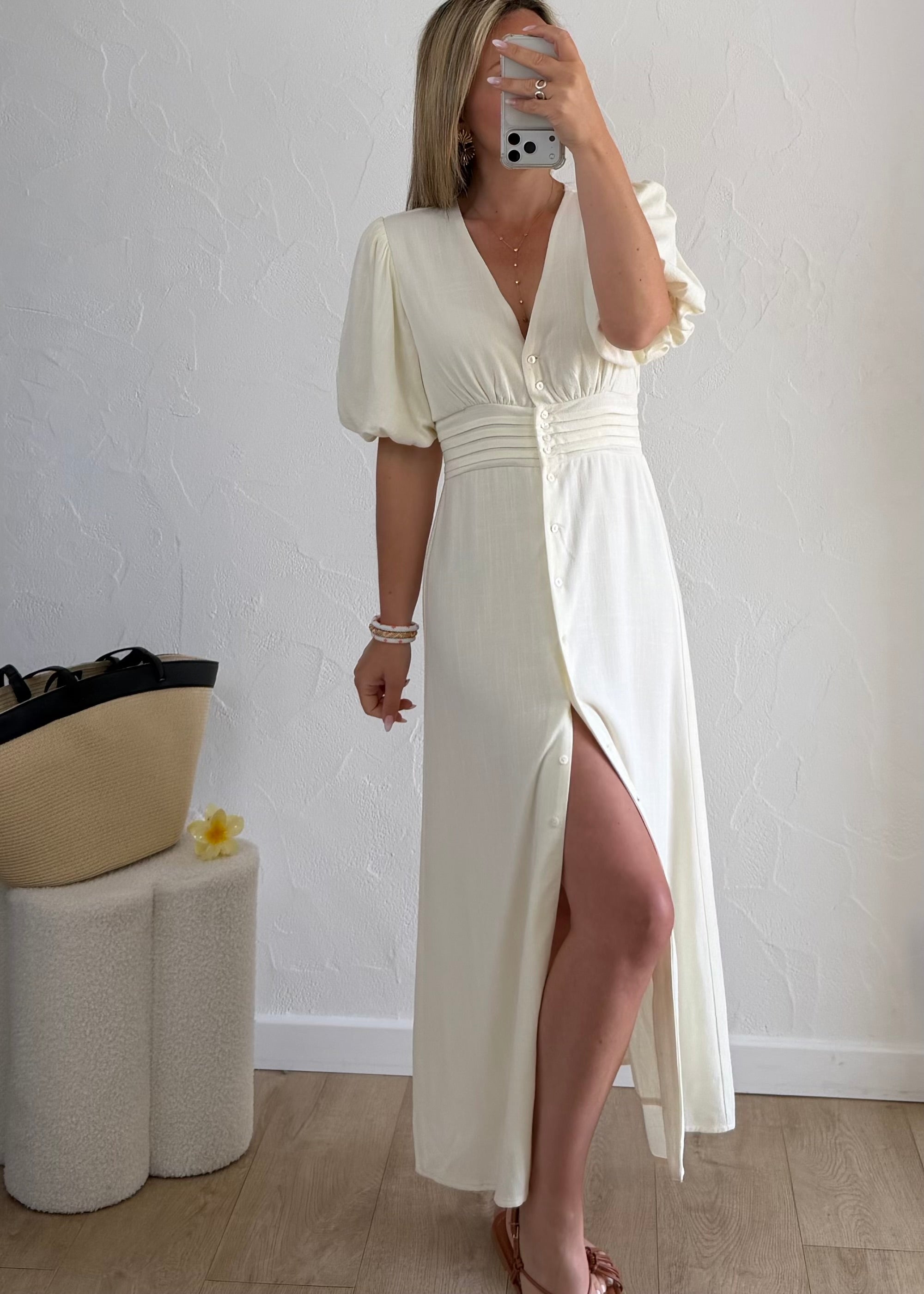 Robe FLAVIA Ecru