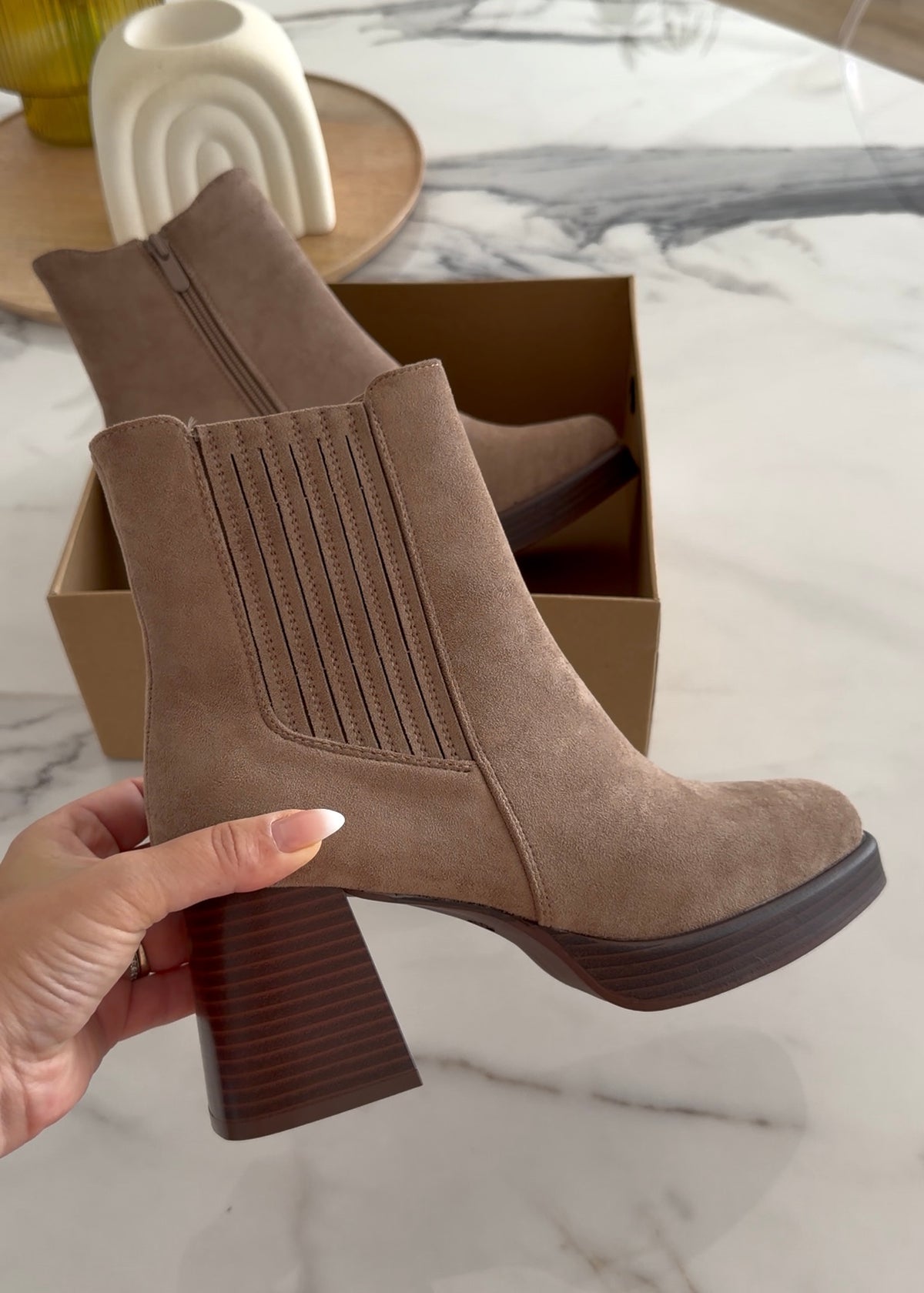 Bottines Mandy taupe