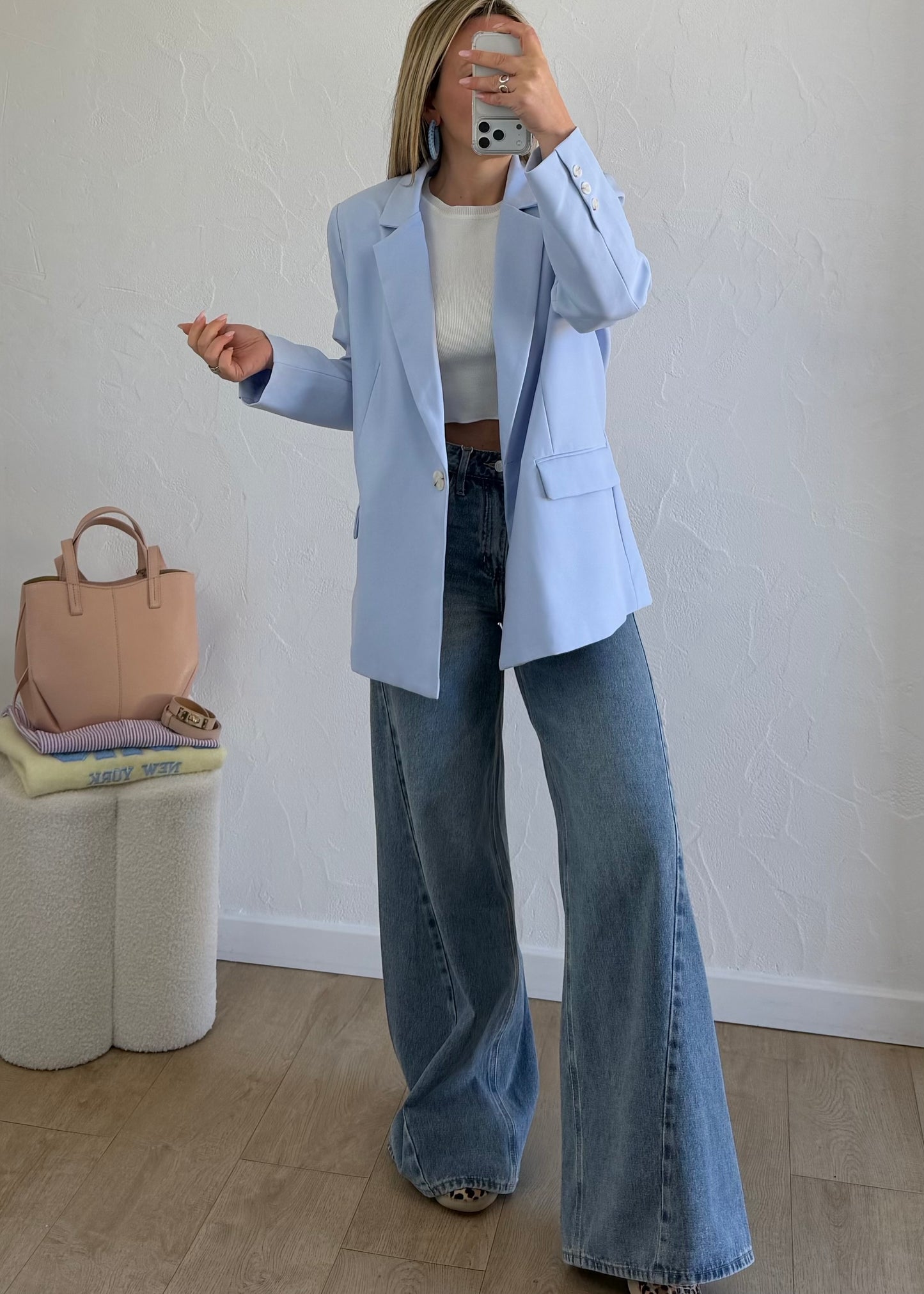 Blazer CORALIE Bleu ciel