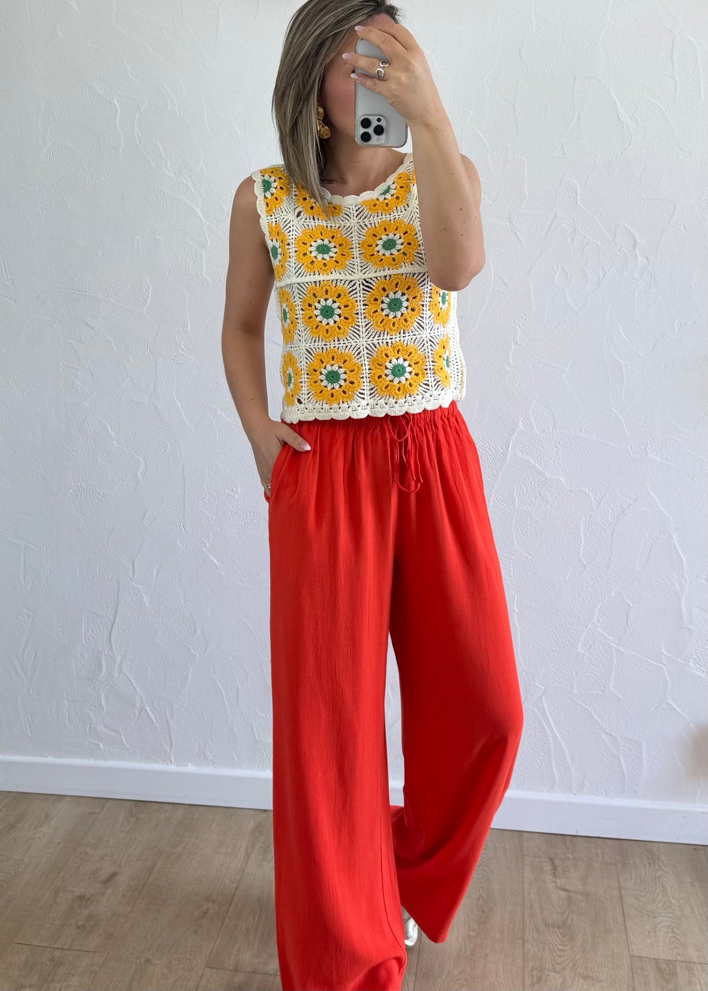 Haut en crochet Nina Jaune