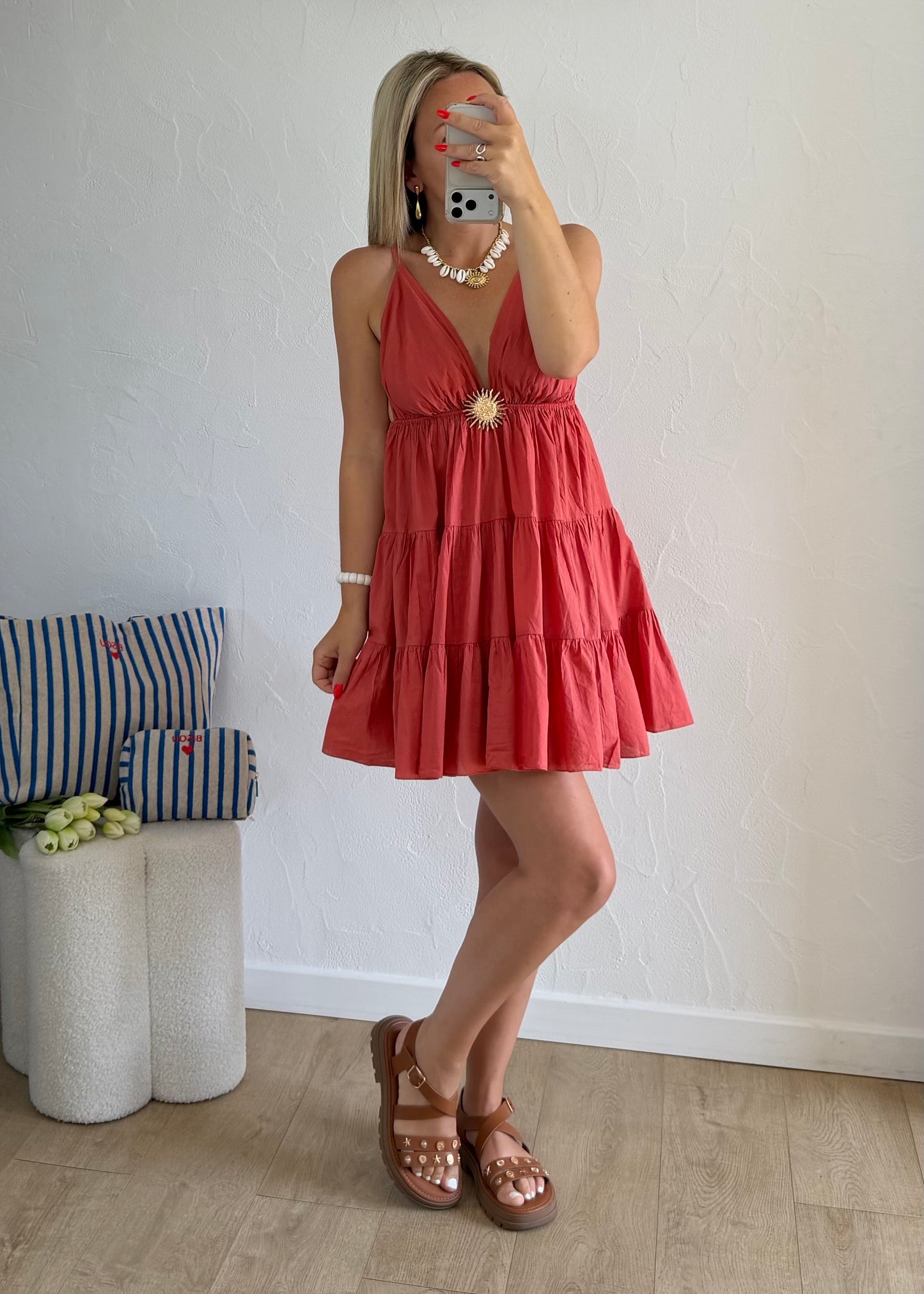 Robe MELODY Courte Terracotta