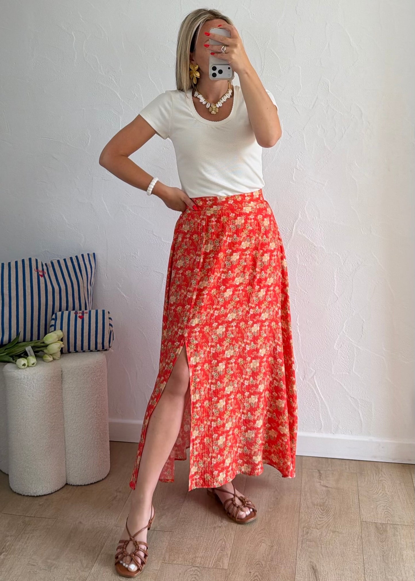 Jupe LINAELLE Rouge