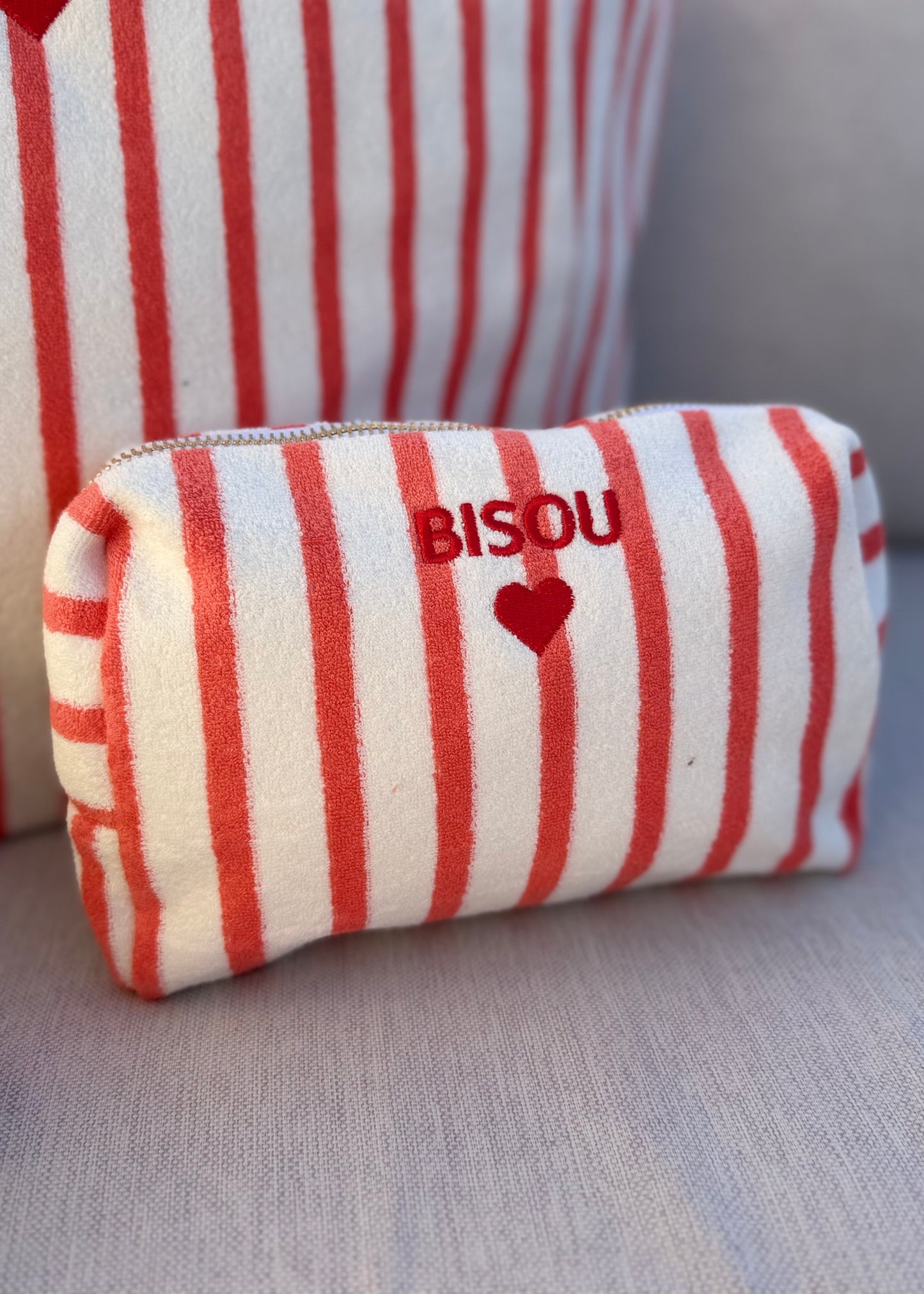 Pochette « BISOU » Corail