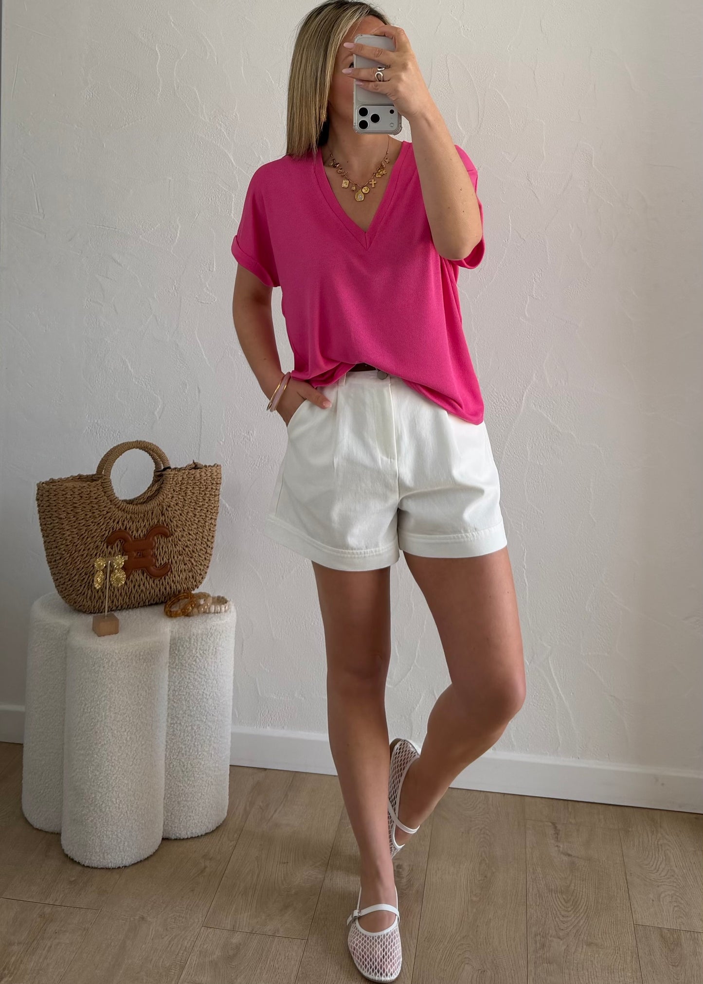 T-shirt Lisa fushia 🌺