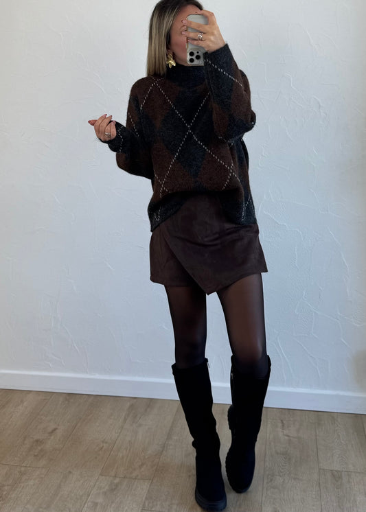 Jupe-short NARIA Marron