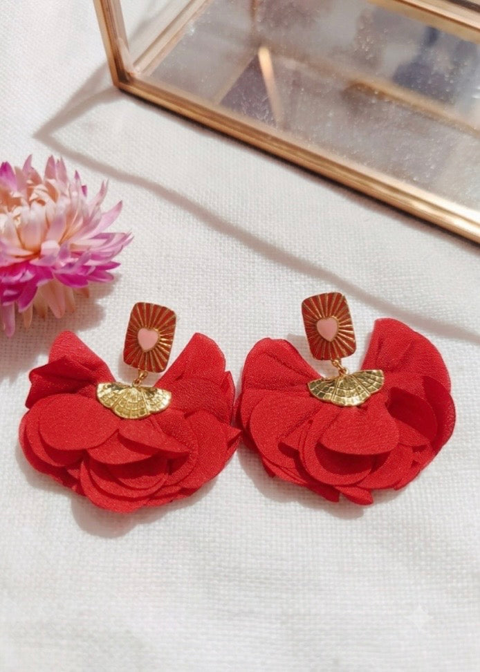 Boucles PÉTALES Rouge