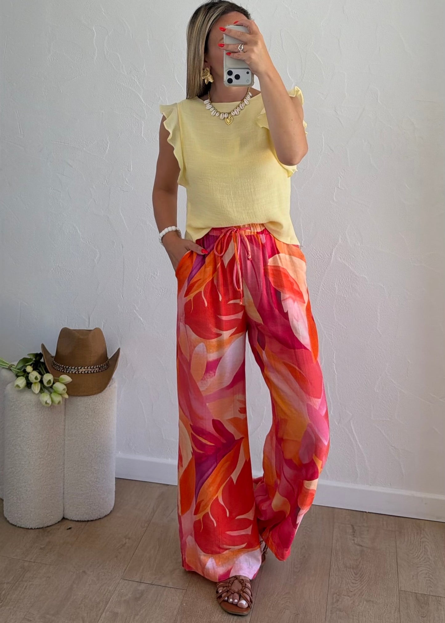 Pantalon HÉLOÏSE Corail
