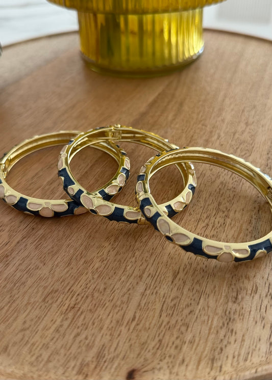 Bracelet Jonc motifs floraux