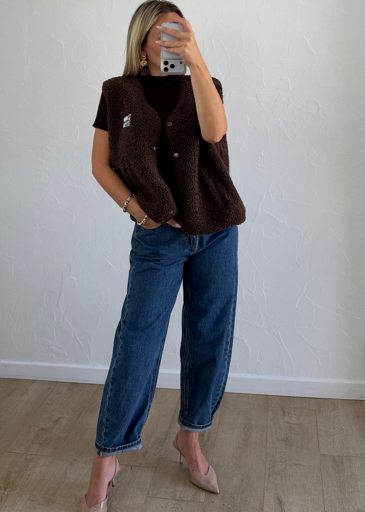 Gilet sans manche Loly chocolat